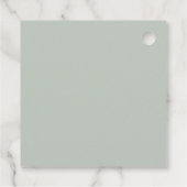 Sage Green Blush Waterverf Floral Wedding Bedankjes Labels (Achterkant)