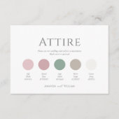 Sage Green & Blush Wedding Attire Card Kaart (Voorkant)