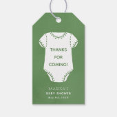 Sage Green Bodysuit Baby shower Favor Gift Labels Cadeaulabel (Voorkant)