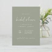 Sage Green Bohemian Bridal Shower Kaart (Staand voorkant)