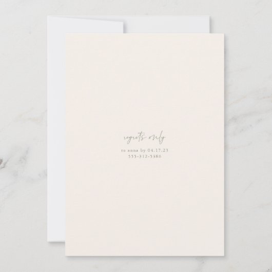 Sage Green Bohemian Bridal Shower Kaart (Achterkant)