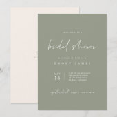 Sage Green Bohemian Bridal Shower Kaart (Voorkant / Achterkant)