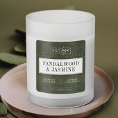 Sage Green Bohemian Pattern Candle Jar Product Vierkante Sticker