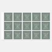 Sage Green Bohemian Retro Arch Dank je huwelijk Labels (Vel)