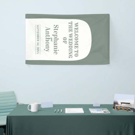 Sage Green Bohemian Retro Arch Wedding Spandoek (Beurs)