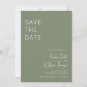 Sage Green Bohemian Save the Date Invitation Kaart (Voorkant)