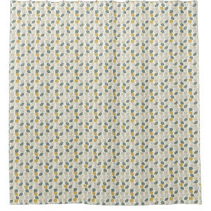 Sage Green Boho Abstract Douchegordijn