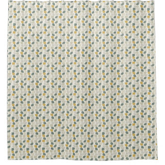 Sage Green Boho Abstract Douchegordijn