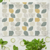 Sage Green Boho Abstract Theedoek (Gevouwen)