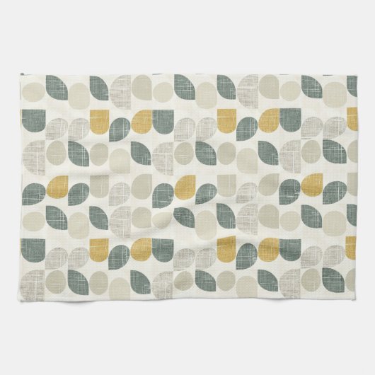 Sage Green Boho Abstract Theedoek (Horizontaal)