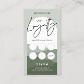 Sage Green Boho Arch Logo Makeup Artist Beauty VIP Klantenkaartje (Voorkant)