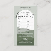 Sage Green Boho Arch Logo Makeup Hair Salon Afsprakenkaartje (Voorkant)
