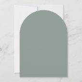 Sage Green Boho Arch Moderne bruiloft Kaart (Achterkant)