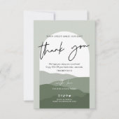Sage Green Boho Arch Simple Logo Business Bedankkaart (Voorkant)