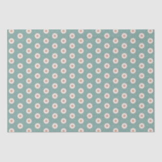  Sage Green Boho bloempatroon Tissuepapier