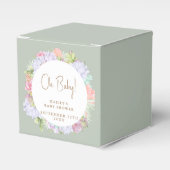 Sage Green Boho Cactus Desert Baby shower Bedankdoosjes (Voorkant Zijde)