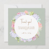 Sage Green Boho Cactus Desert Baby shower Bedankkaart (Voorkant)