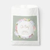 Sage Green Boho Cactus Desert Oh Baby shower Bedankzakje (Voorkant)