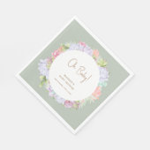 Sage Green Boho Cactus Desert Oh Baby shower Servet (Hoek)