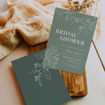 Sage Green Boho Floral Bridal Shower