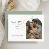 Sage Green | Boho Floral Wedding Sla de datum op