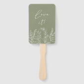 Sage Green Boho Flower zeg ja tegen de jurk Handwaaier (Voorkant)