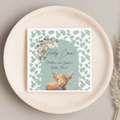 Sage Green Boho Heilige Koe Boerderij Baby shower Servet