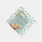 Sage Green Boho Heilige Koe Boerderij Baby shower Servet (Hoek)