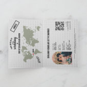 Sage Green Boho Huwelijkspaspoort Kaart QR Code (Binnen)