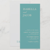 Sage green Boho Invitation Briefkaart (Voorkant / Achterkant)