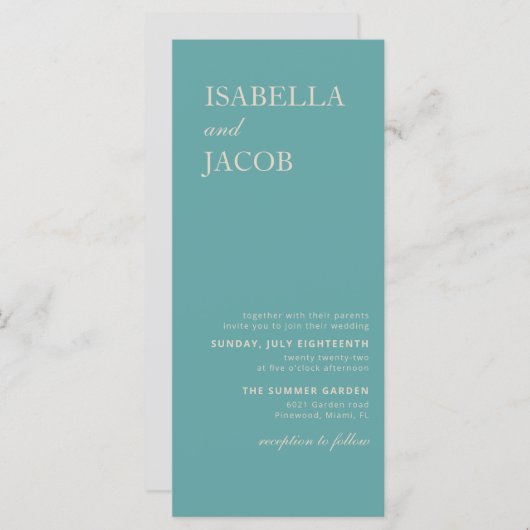 Sage green Boho Invitation Briefkaart (Voorkant / Achterkant)