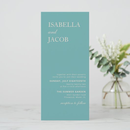 Sage green Boho Invitation Briefkaart (Staand voorkant)