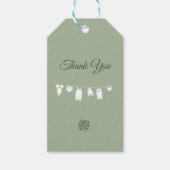 Sage Green Boho Minimalistisch Baby shower Cadeaulabel (Voorkant)