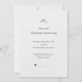 Sage Green Boho Minimalistisch Baby shower Kaart (Achterkant)