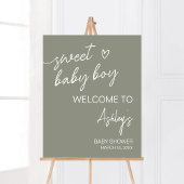 Sage Green Boho minimalistisch welkom Poster