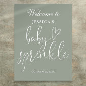 Sage Green Boho Neutral Baby Sprinkle Welkomstbord Poster