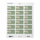 Sage Green Boho Pampas Grass Adres Label (Full Sheet)