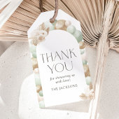 Sage Green Boho Pampas Grass Arch Baby shower Cadeaulabel