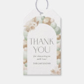 Sage Green Boho Pampas Grass Arch Baby shower Cadeaulabel (Voorkant)
