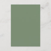 Sage Green Boho Pampas Grass Details Informatiekaartje (Achterkant)