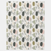 Sage Green Boho Pattern Fleece Deken (Voorkant)