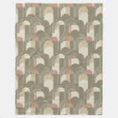 Sage Green Boho Pattern Fleece Deken (Voorkant)