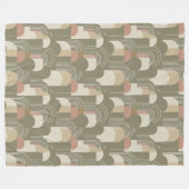 Sage Green Boho Pattern Fleece Deken (Voorkant (Horizontaal))