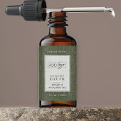 Sage Green Boho Pattern Logo 2OZ Dropper Bottle Etiket