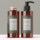 Sage Green Boho Pattern Waterproof Product Label Voedselcontainer Etiket