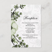  Sage Green Boho Reception Informatiekaartje (Voorkant)