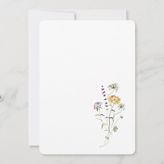 Sage Green Boho Rustieke Baby in Bloom Baby shower Kaart (Achterkant)