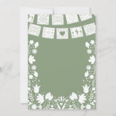 Sage Green Boho Talavera Mexican Nuestra Boda Kaart (Achterkant)
