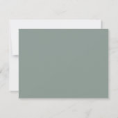 Sage Green Boho Wedding Modern RSVP Kaartje (Achterkant)