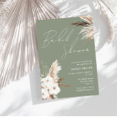 Sage Green Boho White Floral Modern Vrijgezellenfe Kaart